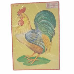 Vintage Milton Bradley Rooster Tray Puzzle Children 1995